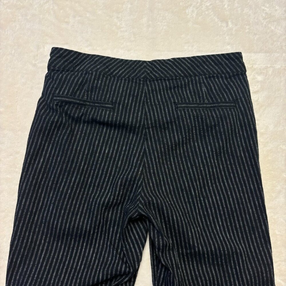 Sundance Womens Sierra Straight Leg Linen Pants Size‎ 6 Black White Pinstripe - Picture 8 of 10